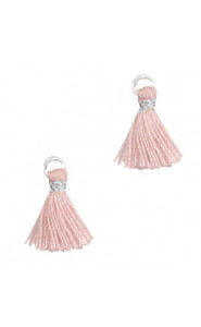 Mini Quaste Ibiza Style 1cm Silver-vintage pink